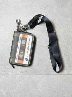 ストラップ付 カセットテープ ウォレット / 財布 - ORANGE