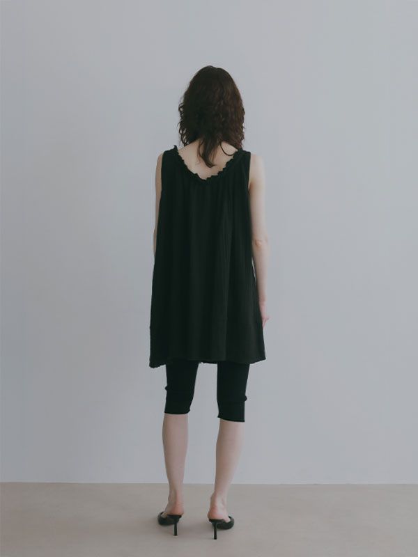 フロントオープンタンクチュニック (BLACK)