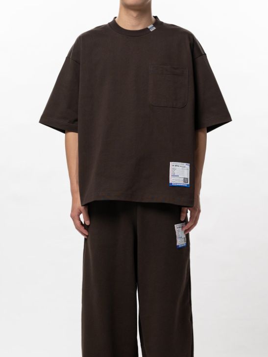 ヘビーウェイトジャージー ハーフスリーブTシャツ - Heavy Weight Jersey Half-sleeve T-shirt (BROWN))