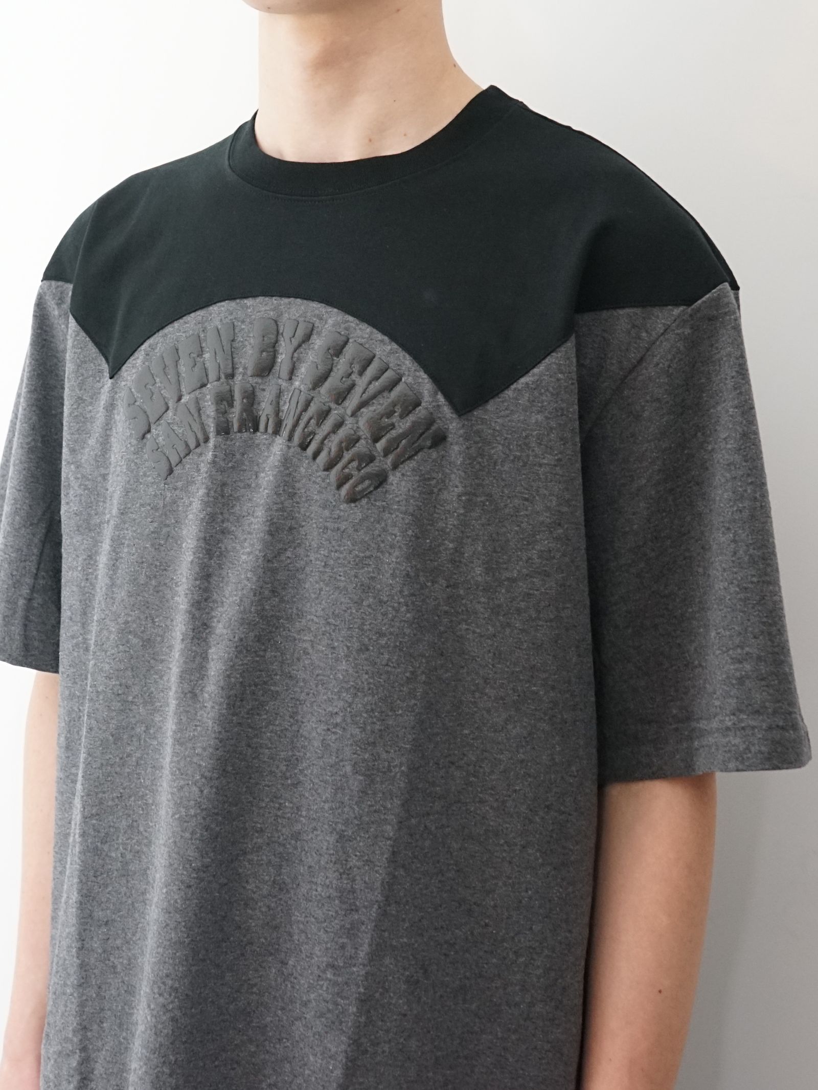 カレッジTシャツ - BLACK - WESTERN YOKE PRINT TEE