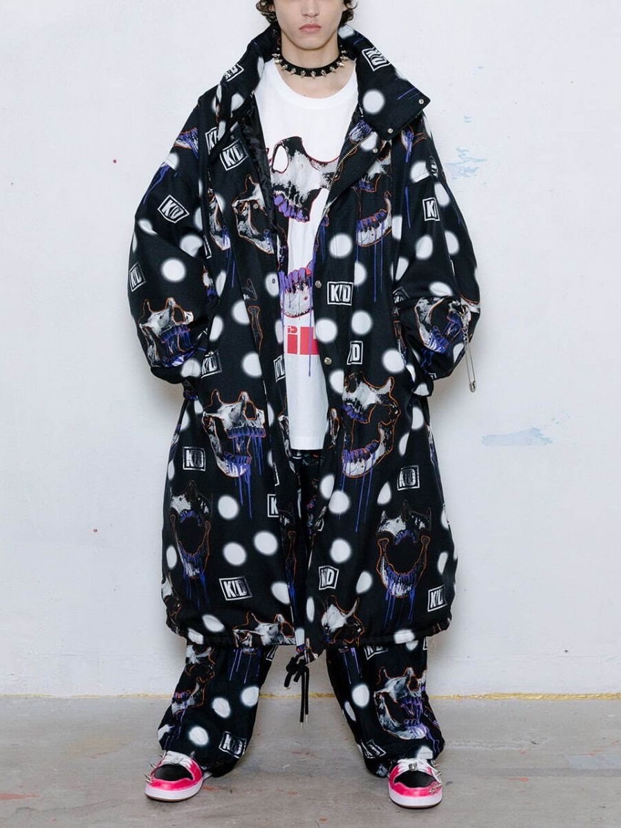 KIDILL - スカル プリント モッズコート - MODS COAT SKULL PRINT