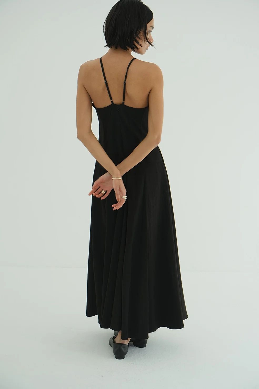 クラネ / CLANE フレアキャミワンピース -  FLARE CAMI ONEPIECE BLACK CLANE - フレアキャミワンピース - FLARE CAMI ONEPIECE BLACK