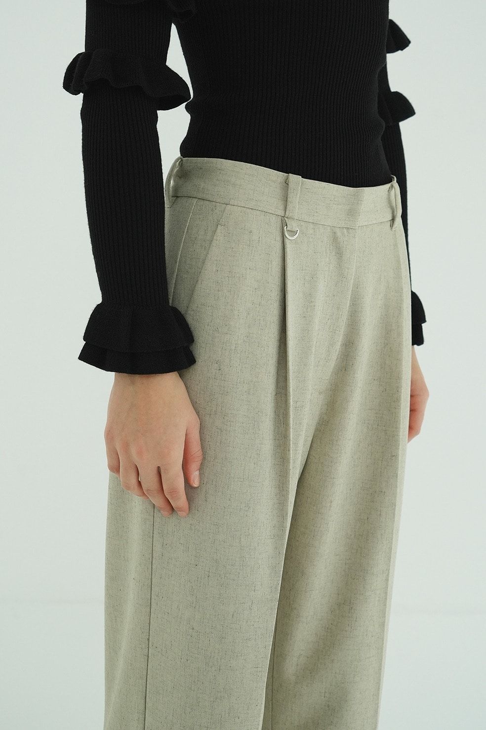 ツーウェイタックストレートパンツ - 2WAY TUCK STRAIGHT PANTS (MIX)