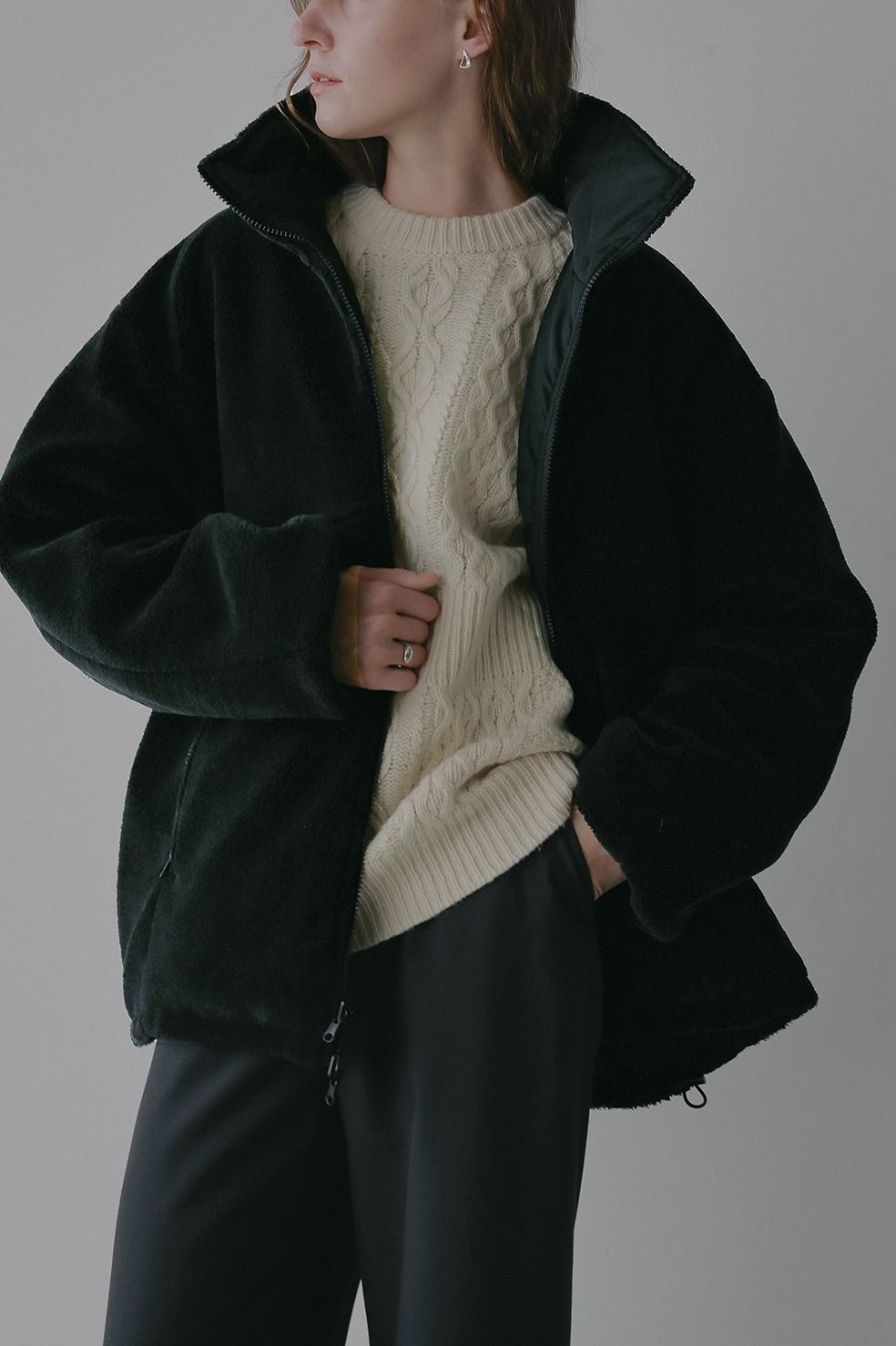 【TAION×MANOF】 リバーシブルダウンボアジャケット - REVERSIBLE DOWN BOA JACKET (BLACK)