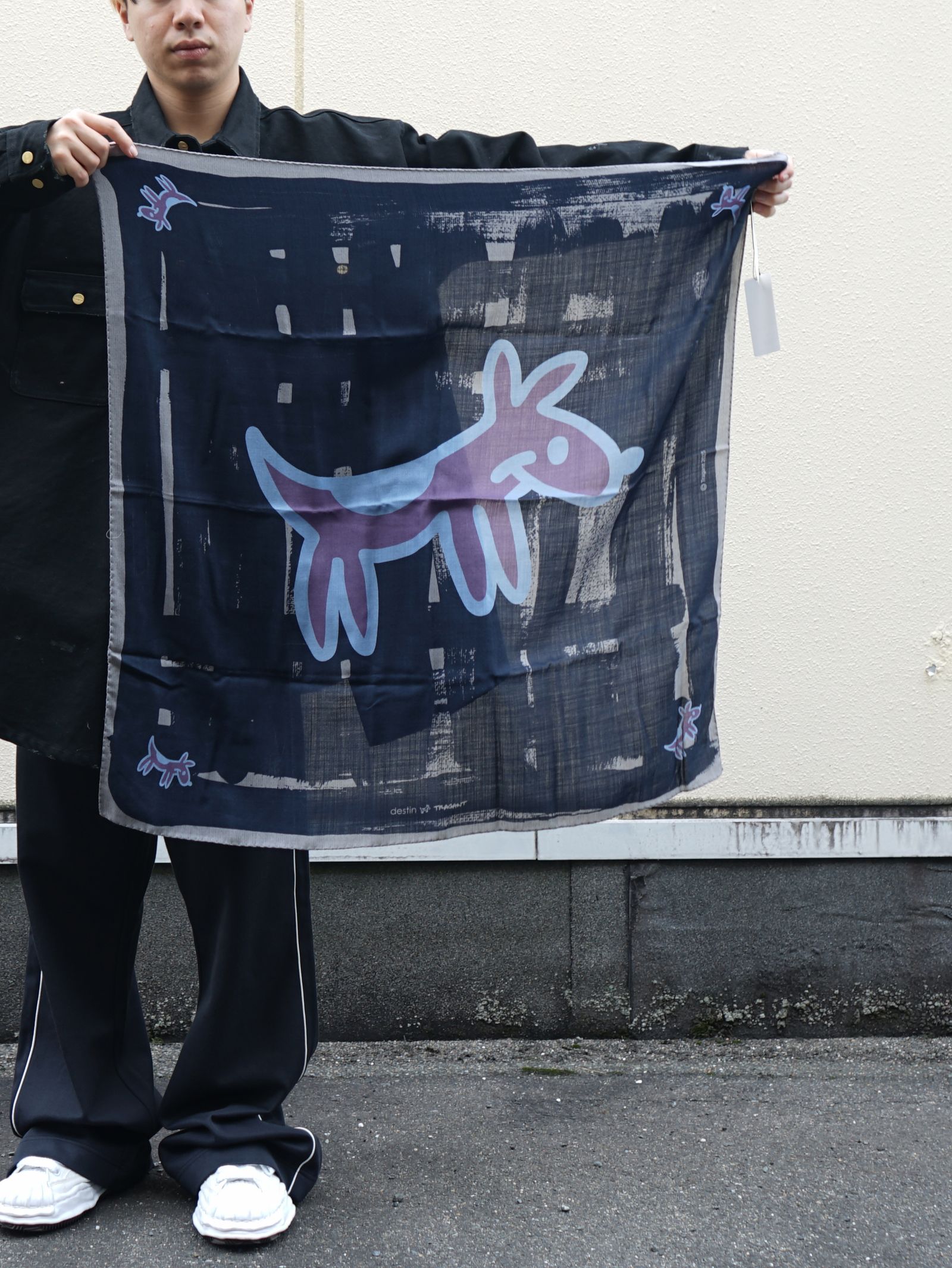 バンダナスカーフ 90×90cm （NAVY)