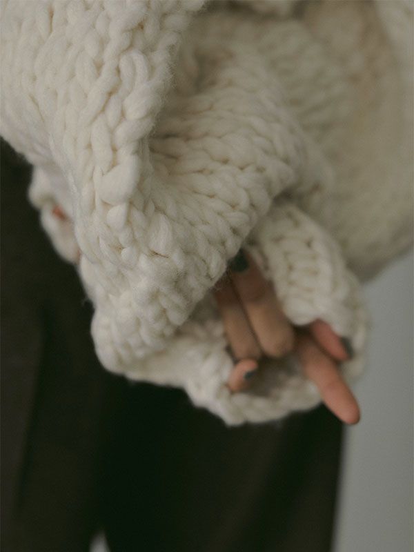 2wayハンドニットカーディガン |  OFF WHITE
