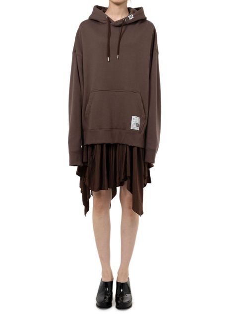 【レディース】フーディーコンバインドドレス | Hoodie Combined Dress (BROWN)