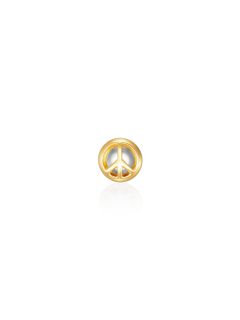 【片耳用】 TRIPSTER x CAREERING - ピースピアス - PEACE PIECE - WHITE/YELLOW