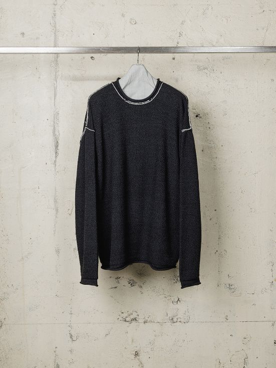 7G プルオーバーニット - BLACK
