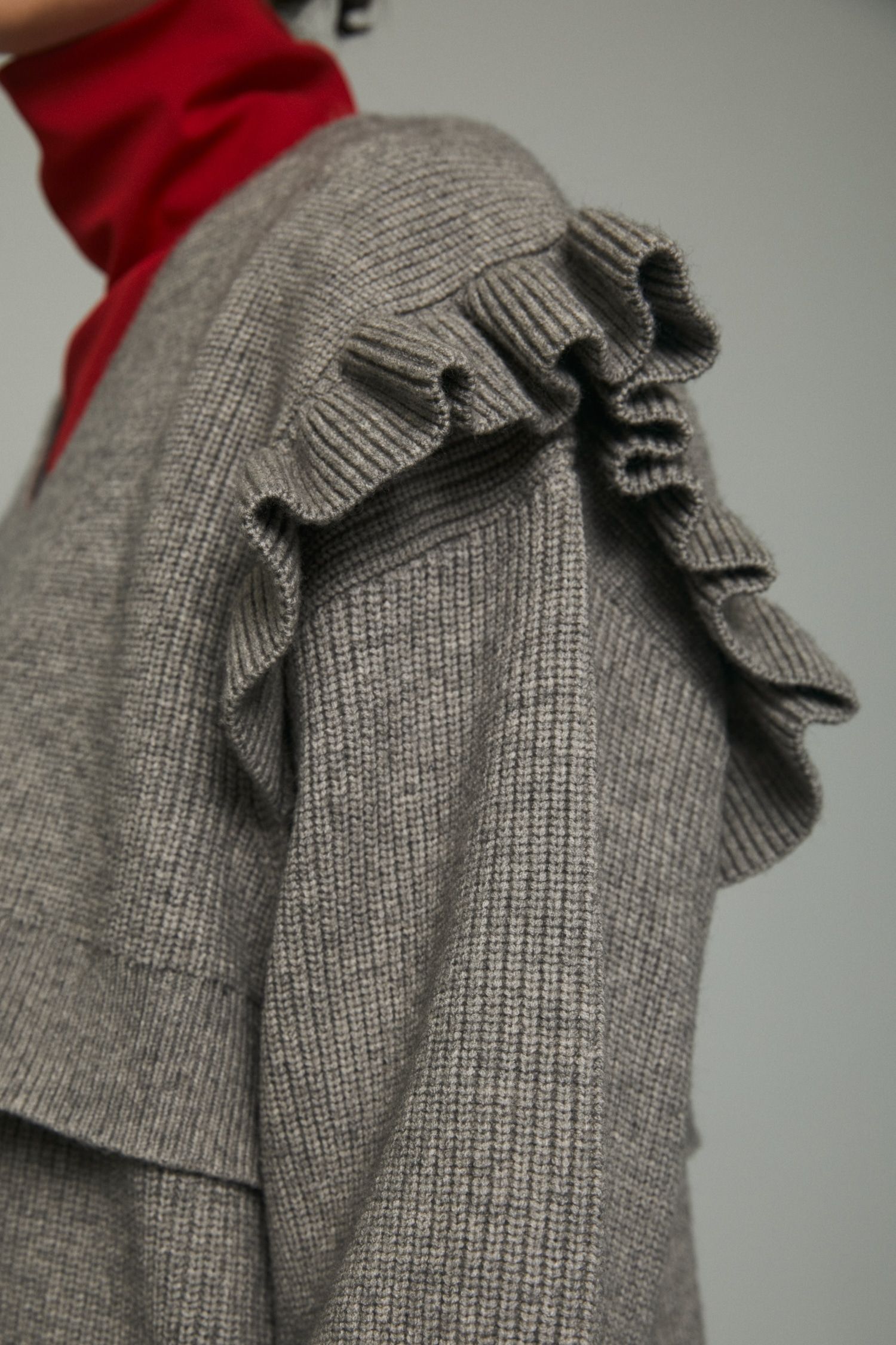 レイヤード フリル トップス  - Layered frill tops - T-GREY