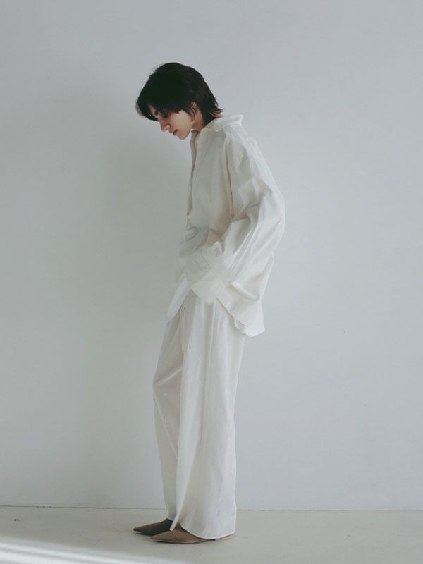 コットンシルクスキッパーシャツ - OFF WHITE