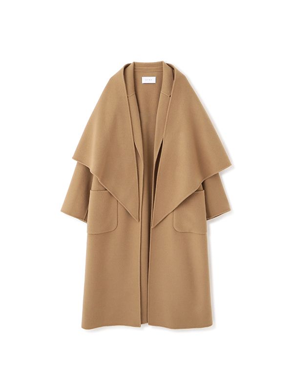 リバーストールロングコート - BEIGE