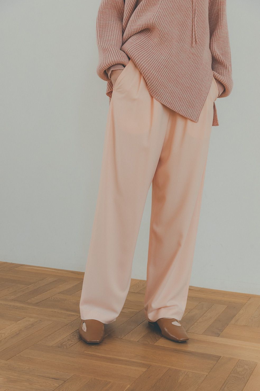 CLANE - 22SS ベーシックタックパンツ - BASIC TUCK PANTS - PINK ...