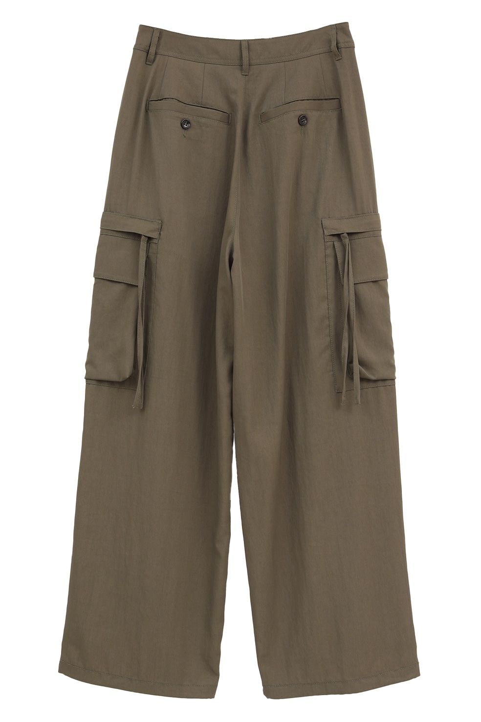 カーゴパンツ - LOW WAIST POCKET CARGO PANTS (KHAKI)
