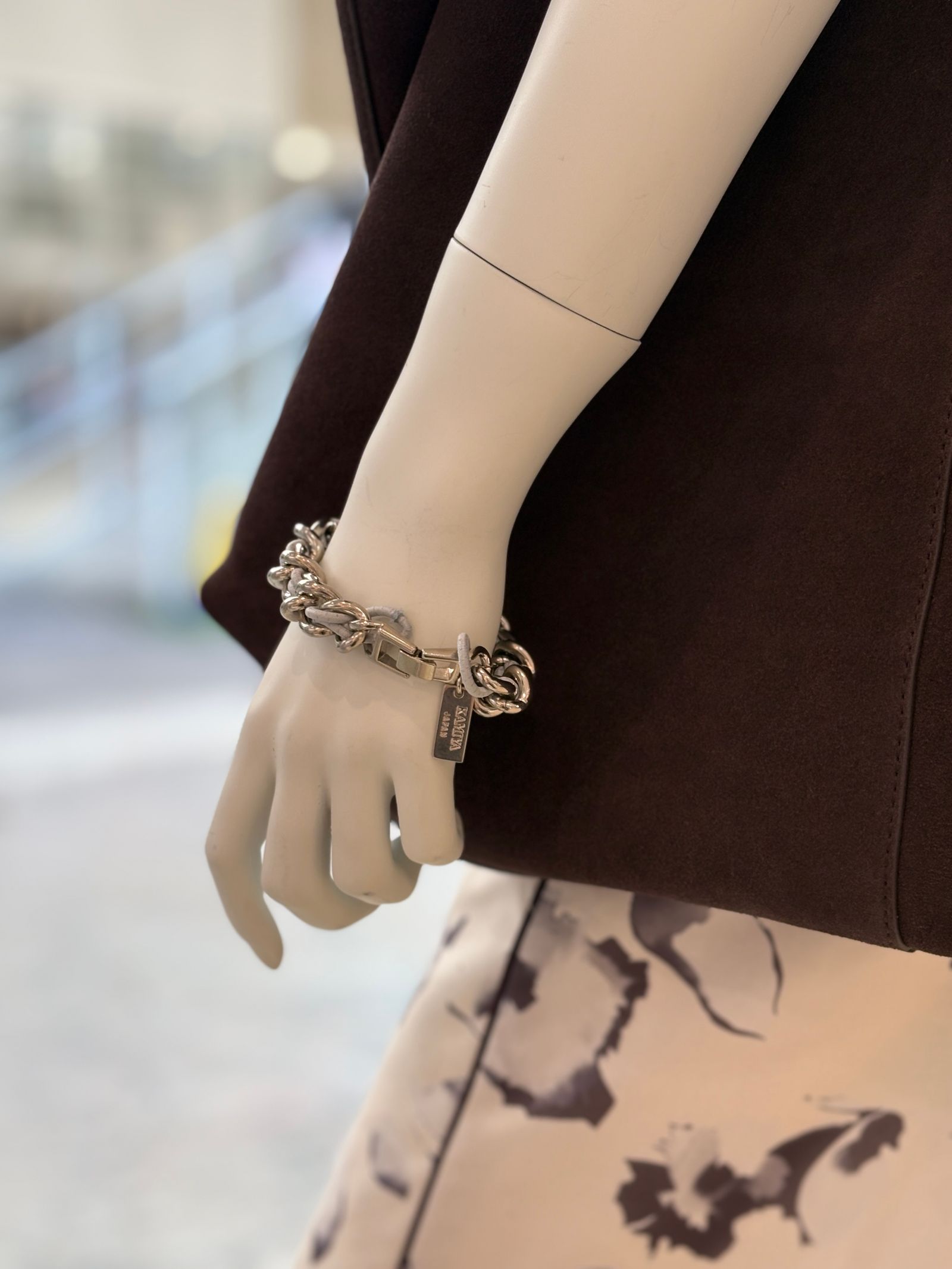 LACED CHAIN BRACELET - レースチェーン ネブレスレット - SILVER