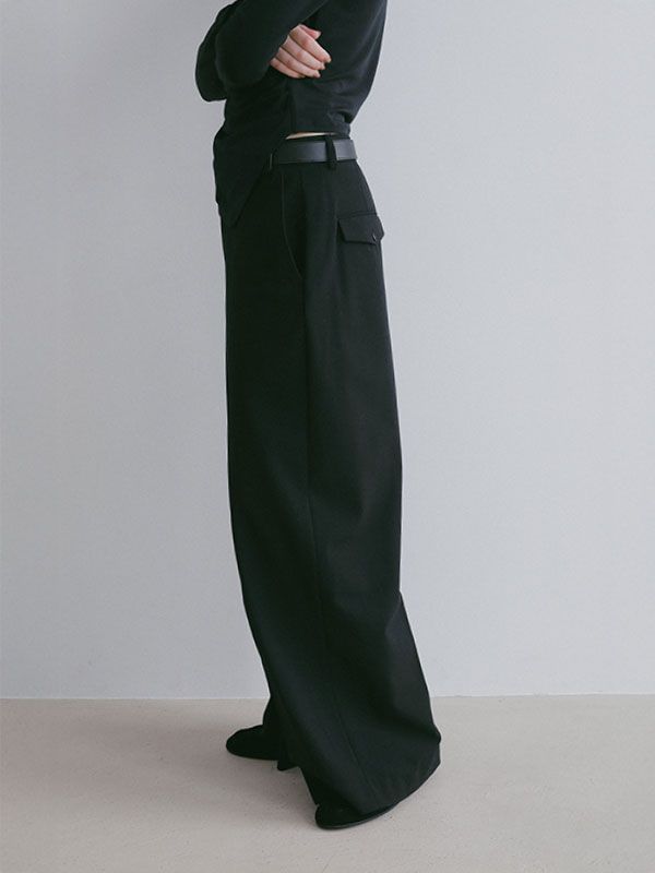 スクエアバックルベルト （BLACK）