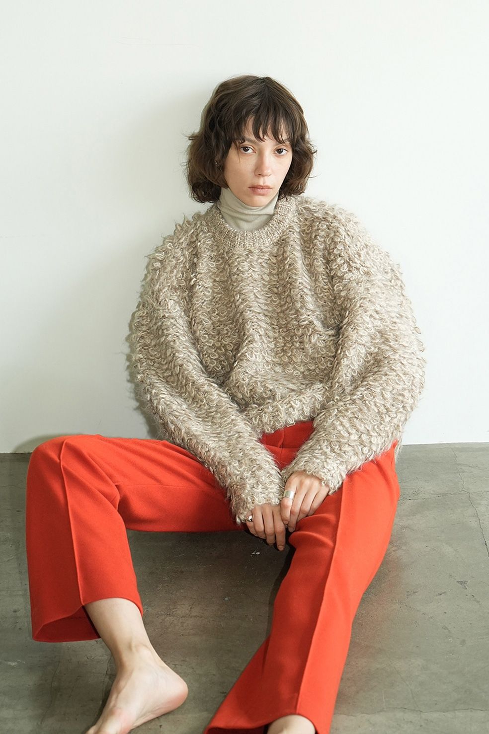 CLANE - ミックス モヘア ニット トップス - MIX LOOP MOHAIR KNIT TOPS - PINK | ADDICT WEB  SHOP
