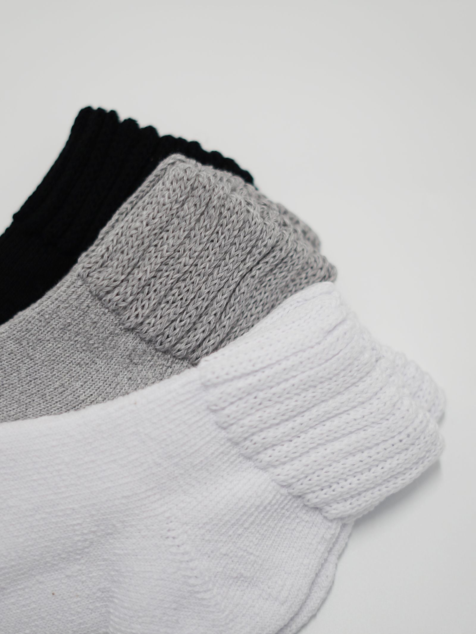 3足パック パイル靴下 - 3P PILE SOCKS - GREY/BLACK/WHITE