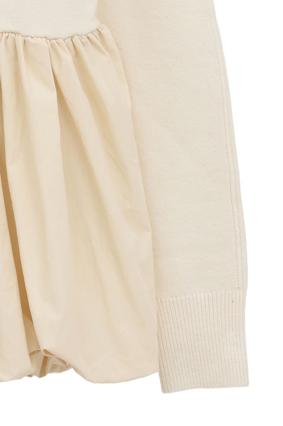パワーショルダーニットトップス - DOCKING POWERSHOULDER KNIT TOPS - IVORY