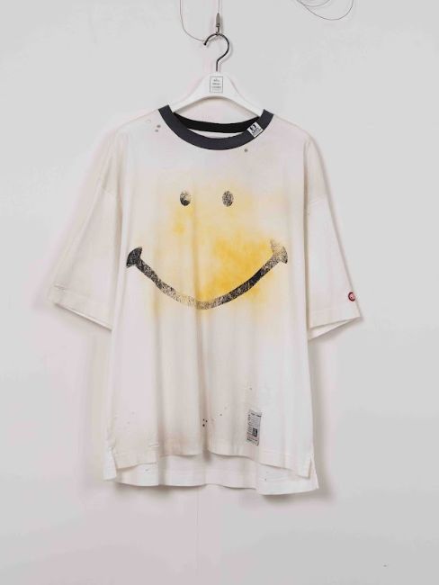スマイリーフェイス ティーシャツ - smily face PT DR Tee - BLACK