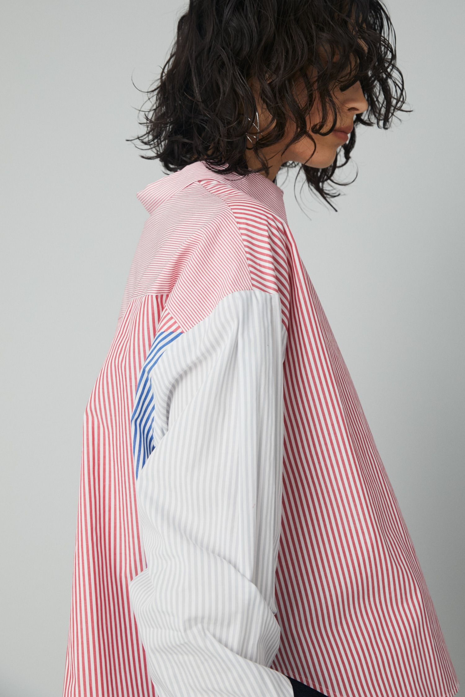 ストライプシャツ - Strip shirt - 柄RED