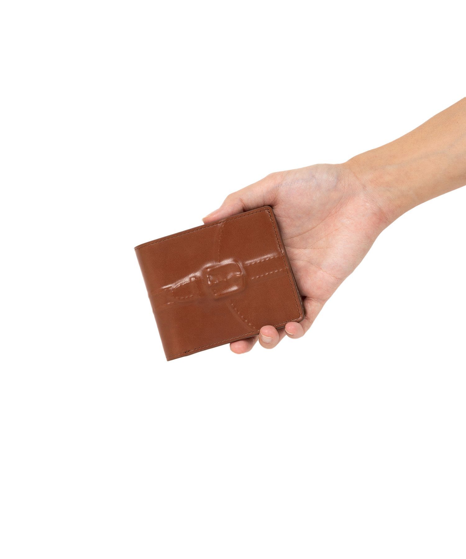 炙り出し二つ折り 財布 - インビジブルウオレット - BROWN