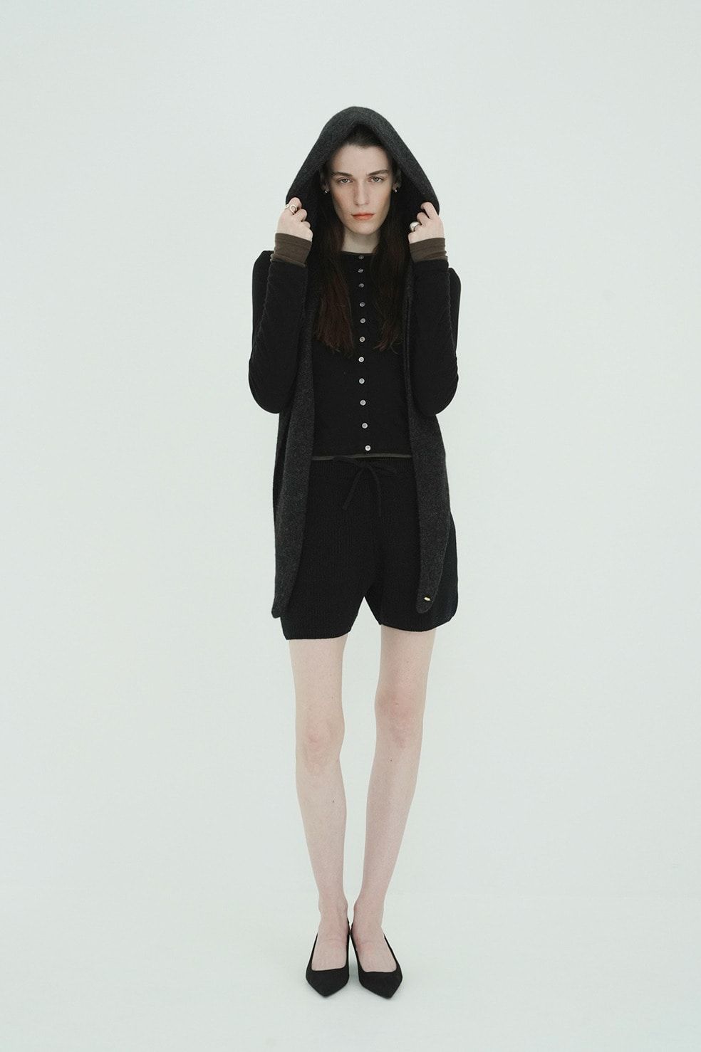 ソフトシアーレイヤードトップス - SOFT SHEER LAYERED TOPS(BLACK)
