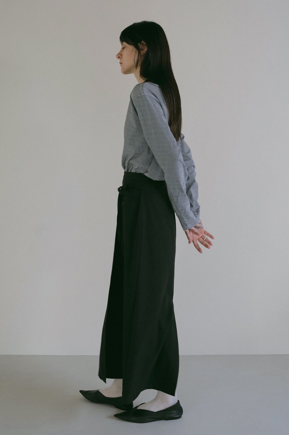 レイヤードカットソー  -   LAYER BORDER CUT TOPS