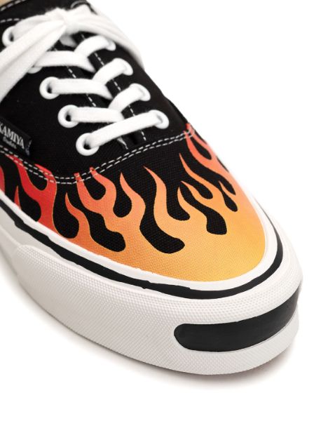 【HERC / ハーク】 ファイヤーパターンスニーカー - FIRE PATTERN VULCANIZED SNEAKER