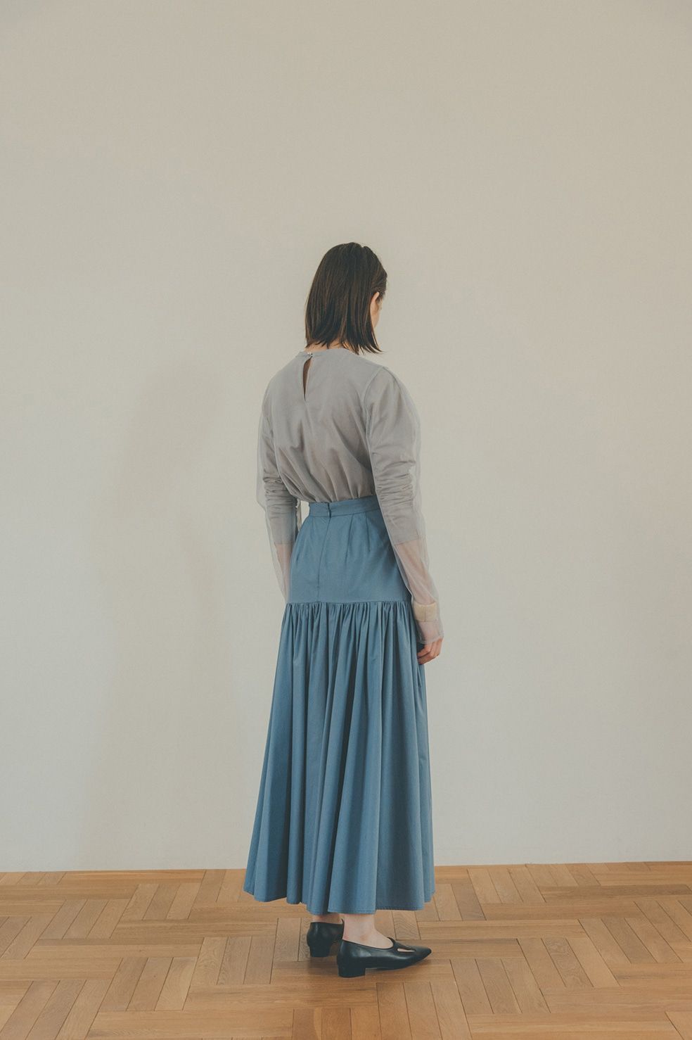 CLANE - メッシュレイヤードコンパクトトップス - MESH LAYERED 