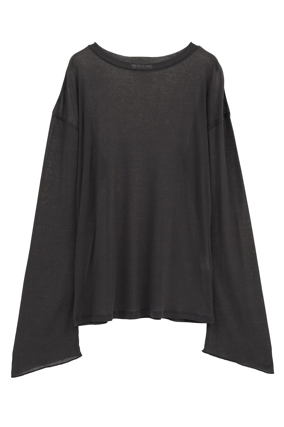 シアールーズロンティー - SHEER LOOSE CUT TOPS (CHARCOAL GRAY)