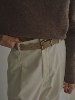 ヌバックレザースクエアバックルベルト （BEGIE）