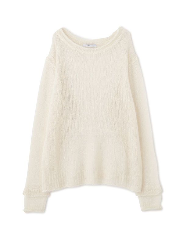 スーパーキッドモヘヤニットプルオーバー - WHITE