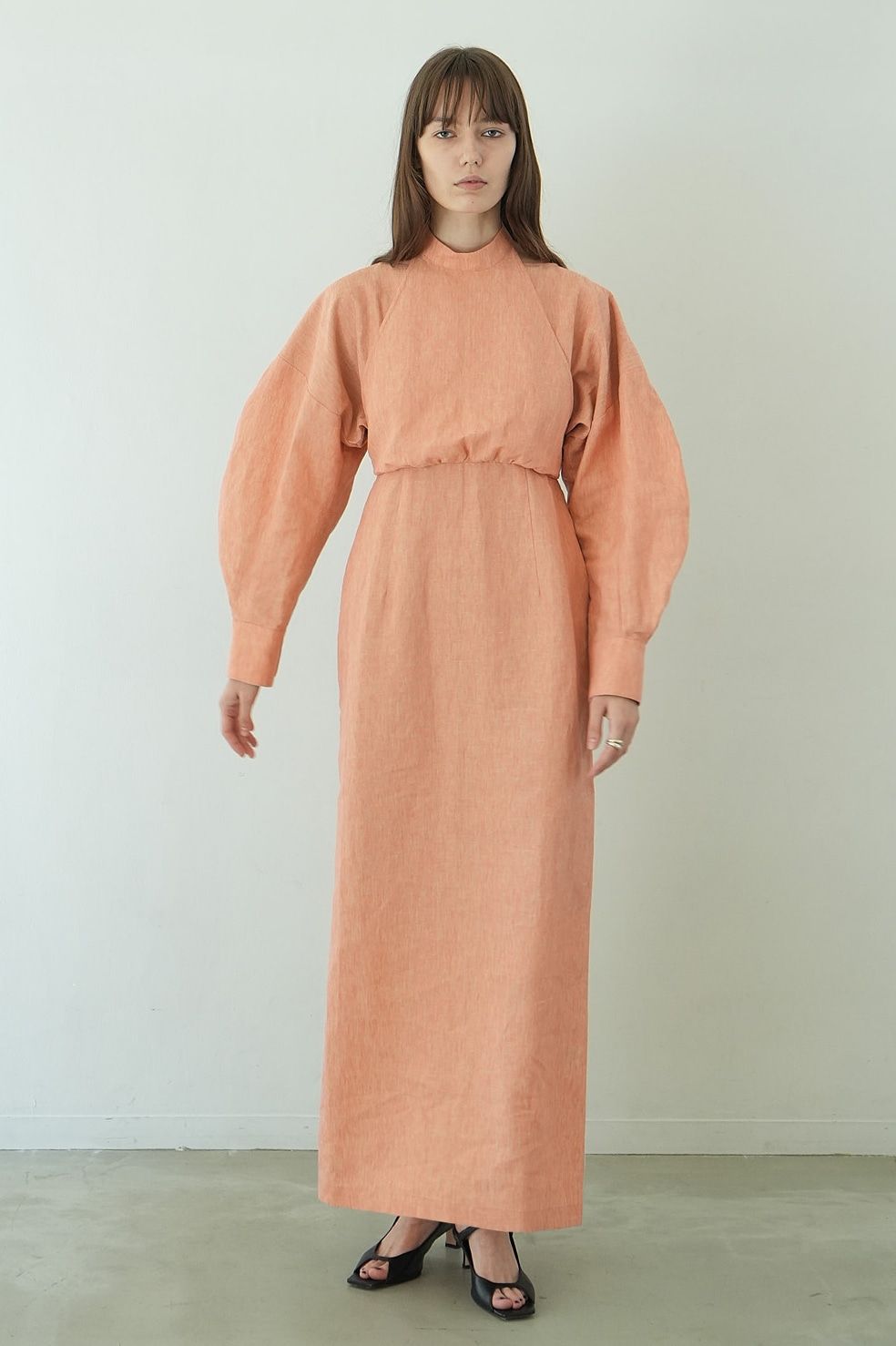 レイヤードワンピース -  HALTER LAYERED ONEPIECE - ORANGE