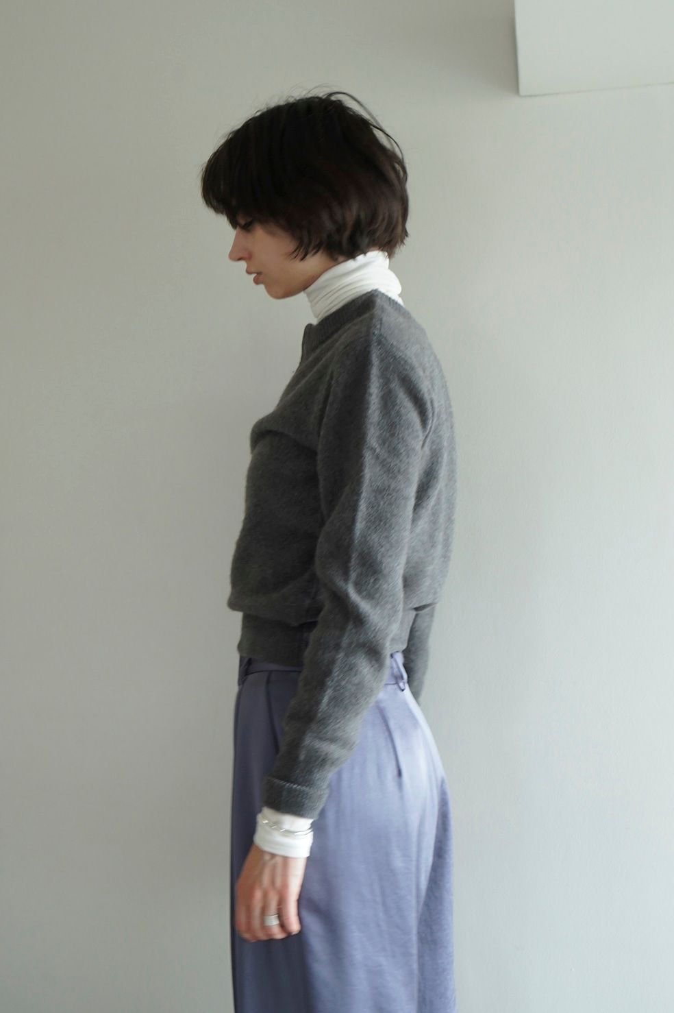 CLANE - ダブルフェイス ヤク ニットトップス - W FACE HALF ZIP YAK