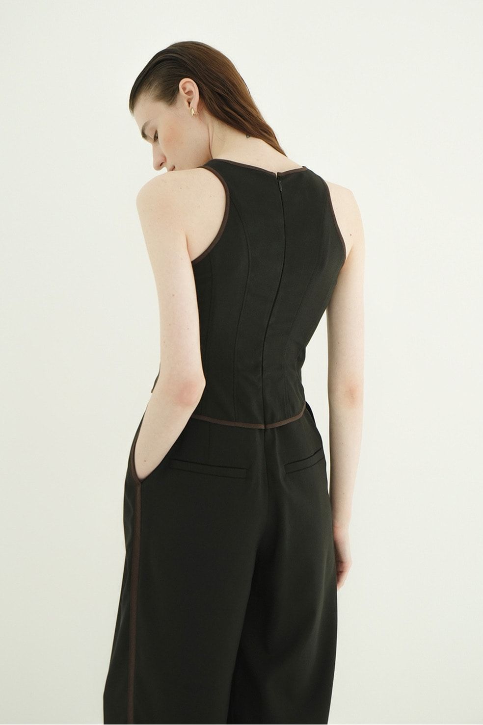 ビスチェレイヤードオールインワン -  BUSTIER LAYERED ALL IN ONE （BLACK）