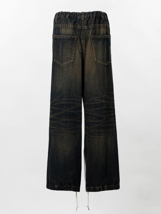 コンバインド スウェット デニム パンツ - Combined Sweat Denim Pants（INDIGO)