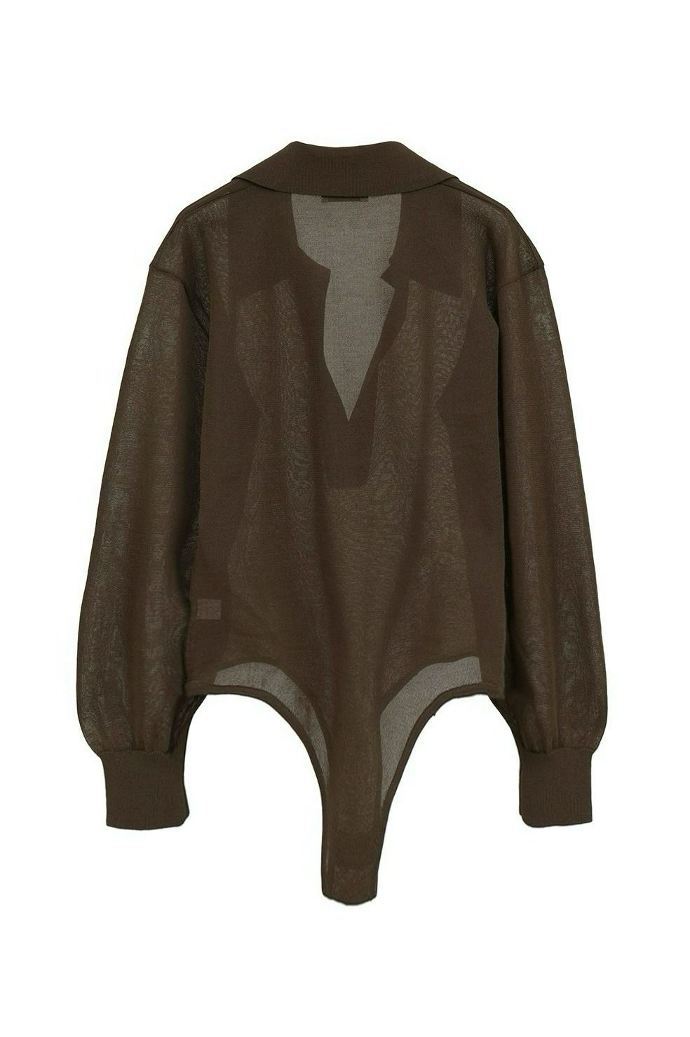 スキッパー ニット ボディスーツ - SKIPPER KNIT BODYSUITS (BROWN)