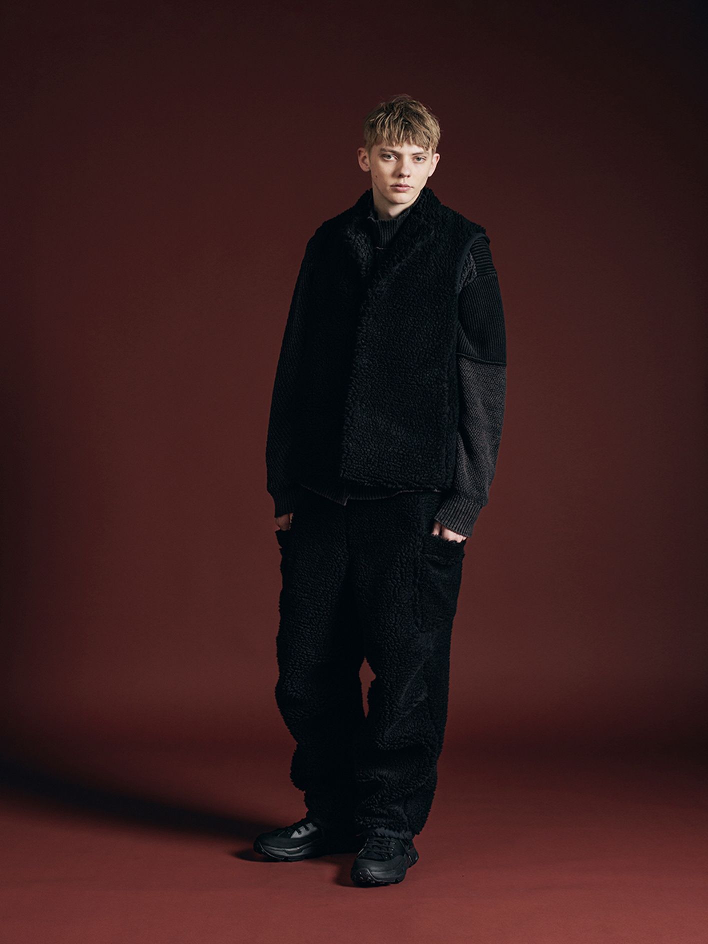 ボアスリーブレスジャケット - BOA SLEEVELESS JACKET - VI-3630-06 - A-BLACK