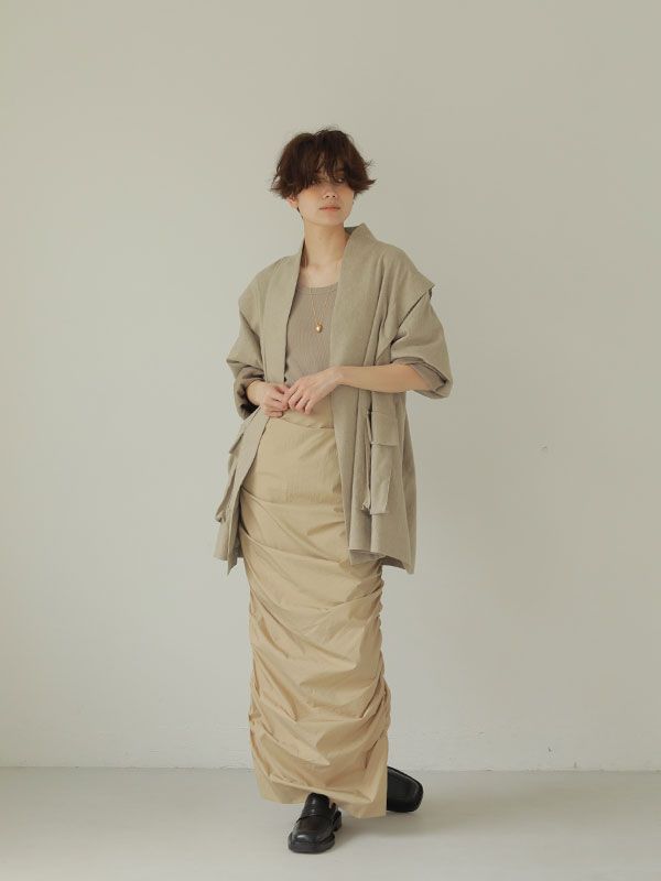 コットンアメスリタンクトップ - BEIGE
