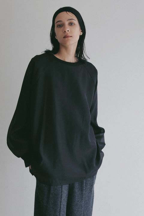 シアーレイヤード カットトップス | SHEER LAYERED CUT TOPS (BLACK)