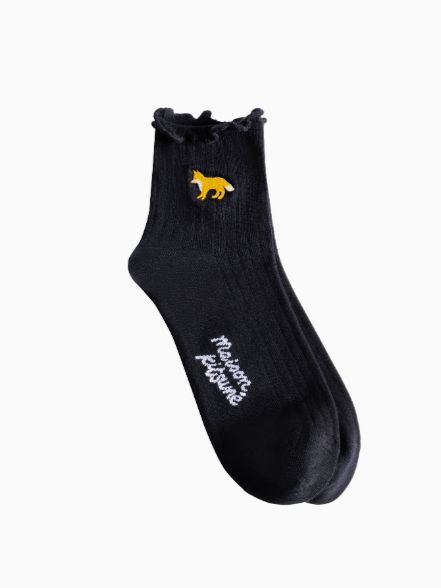 ベイビーフォックス コットンリブソックス レディース - BLACK