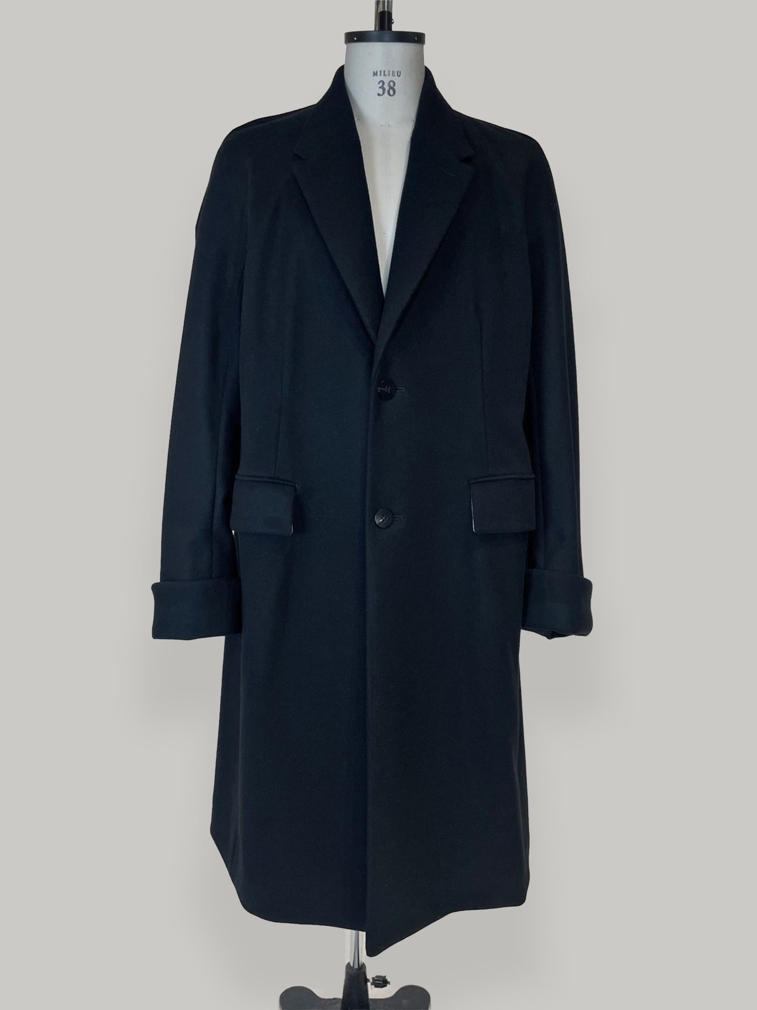 メルトンウールコート | NOTCHED LAPEL OVERCOAT IN MELTON WOOL