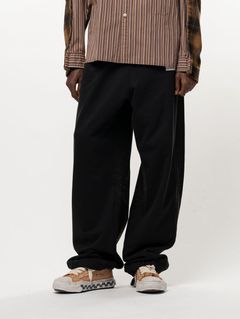 コンバインド スウェット デニム パンツ - Combined Sweat Denim Pants（BLACK)