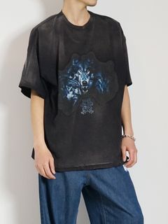 プリントティーシャツ - KMY-WOLF ”TEE" - BLACK