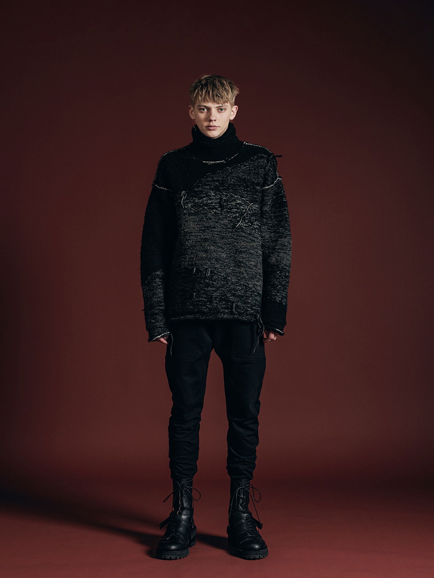 スリムパンツ - sweat slim pants - VI-3659-04 - A-BLACK