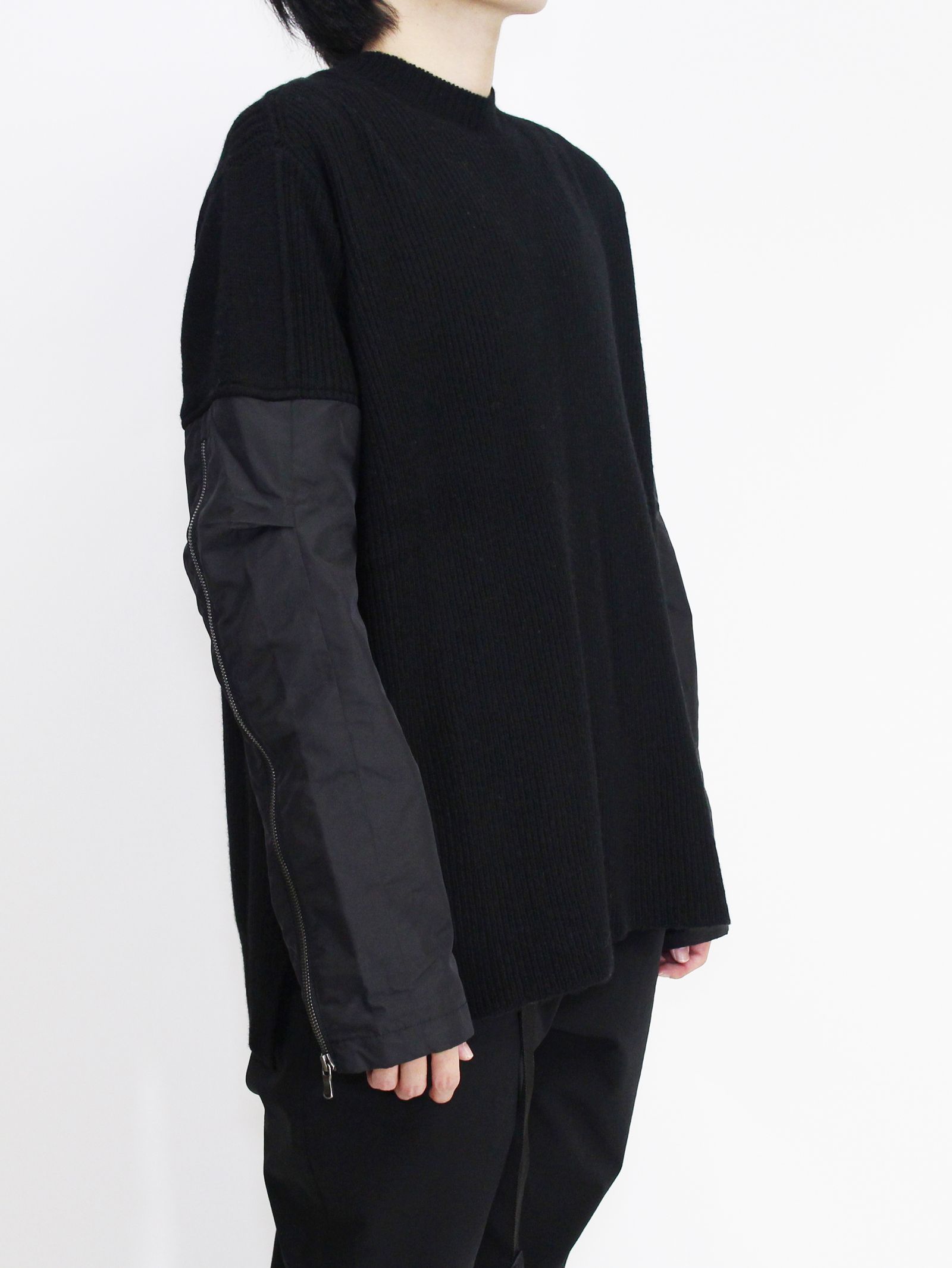 コンビネーションプルオーバー  - BLACK