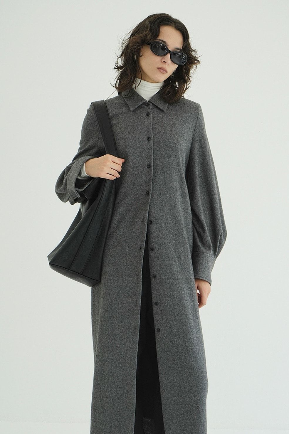 フェイクレザートートバッグ | FAKE LEATHER LARGE TOTE BAG