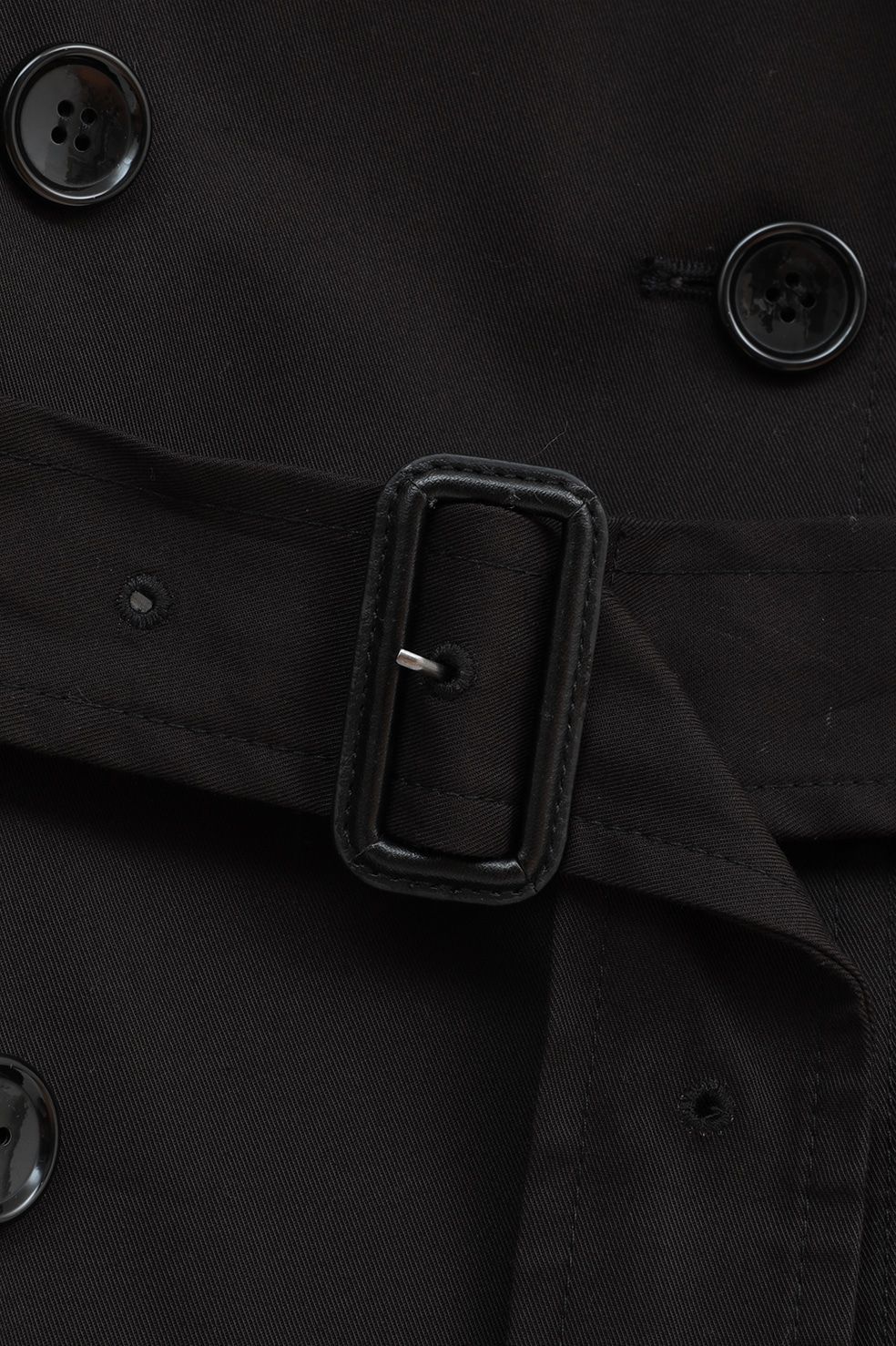 オーバー ショートトレンチコート - OVER SHORT TRENCH COAT (BLACK)