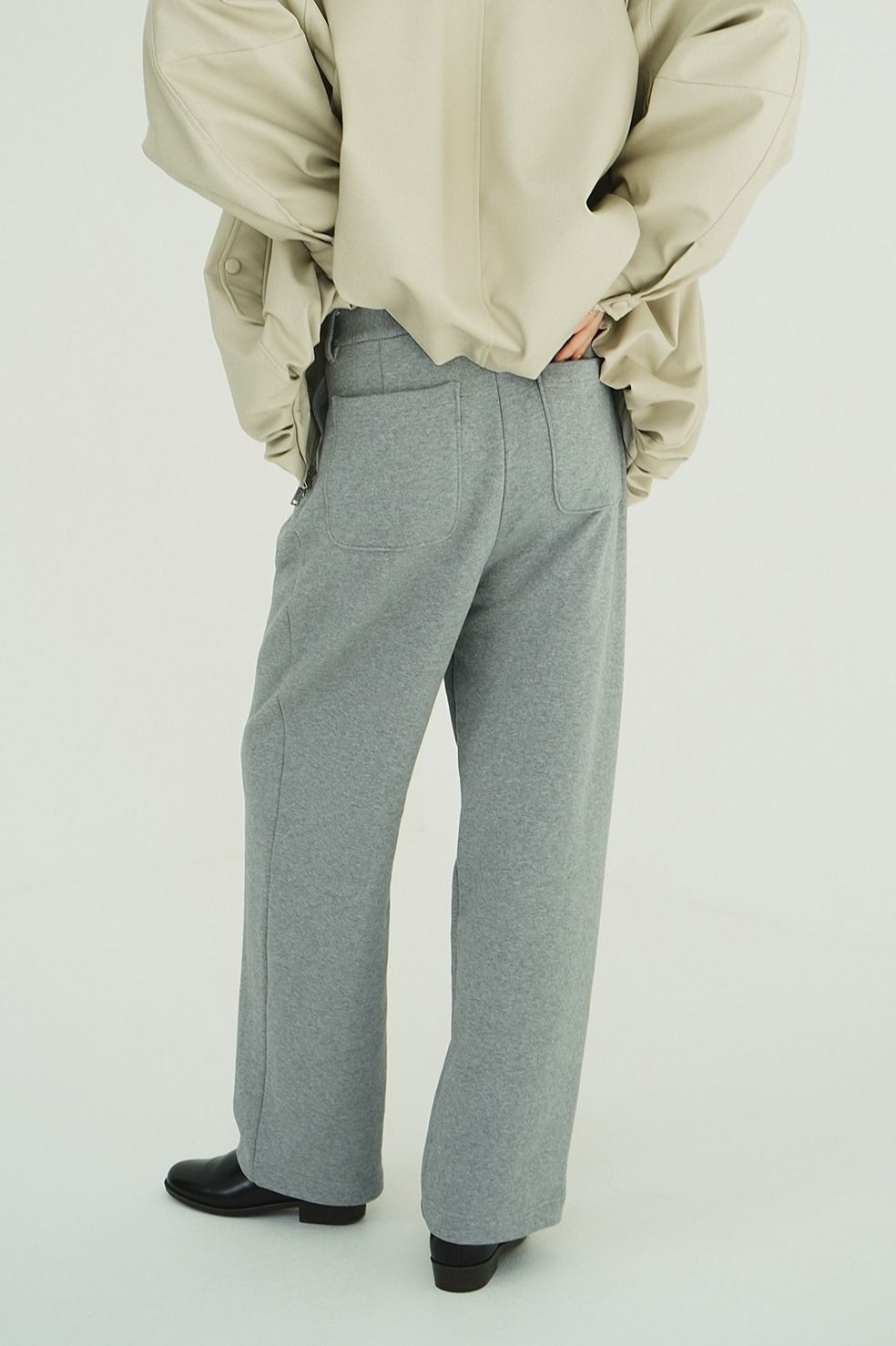 2タックスウェットパンツ - TWO TUCK SWEAT PANTS (GREY)